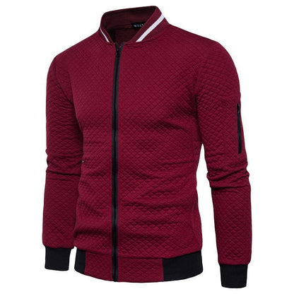 Heren Sweatvest Cardigan – Slim Fit – Gewatteerd – Ritsluiting – Mouwzak