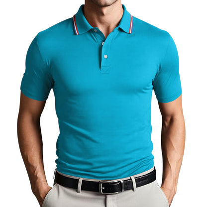 Heren polo shirt – Slim fit – Ademend katoen – Korte mouwen – Klassieke kraag