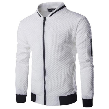 Heren Sweatvest Cardigan – Slim Fit – Gewatteerd – Ritsluiting – Mouwzak