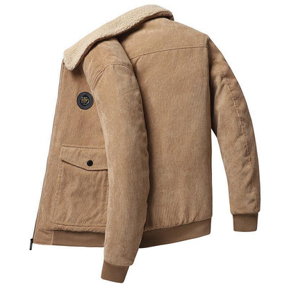 Heren Jack – Corduroy – Losse Pasvorm – Knopen – Lamswol Voering – Casual