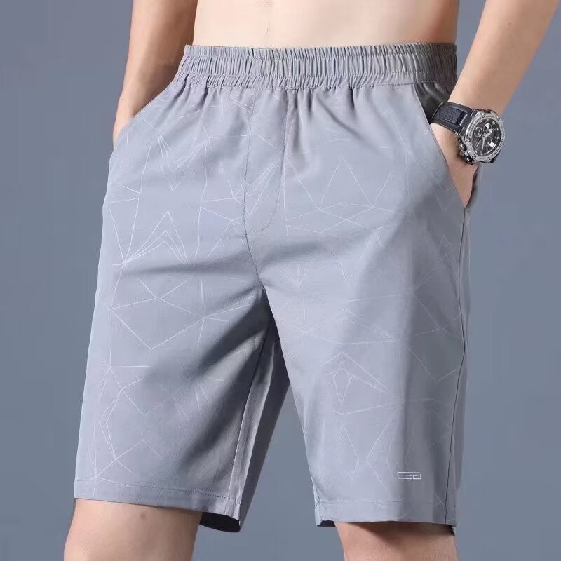 Heren Korte Broek – Relaxte Pasvorm – Ademende Stof – Elastische Tailleband – Zijzakken