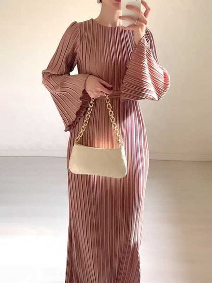 Liselle | Elegante Geplooide Maxi Jurk