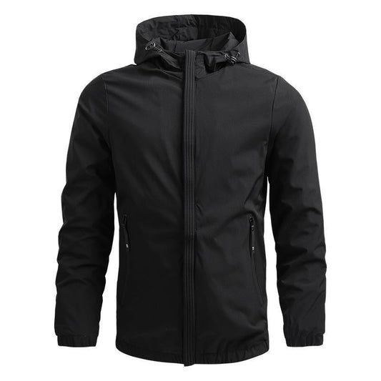 Heren Jas met Capuchon – Regular Fit – Waterafstotend – Rits – Zakken – Casual