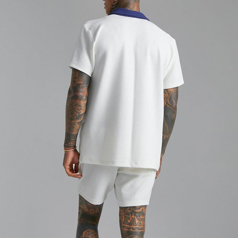 Heren Overhemd Korte Mouw – Relaxed Fit – Open Front – Lichtgewicht Casual