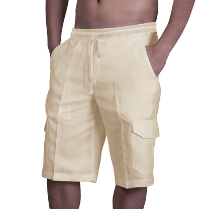 Heren cargo short – Relaxed fit – Ademend materiaal – Flapzakken – Elastische tailleband