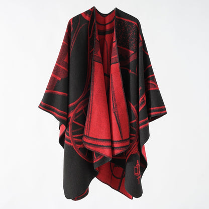 Giana | Gedessineerde Open Poncho