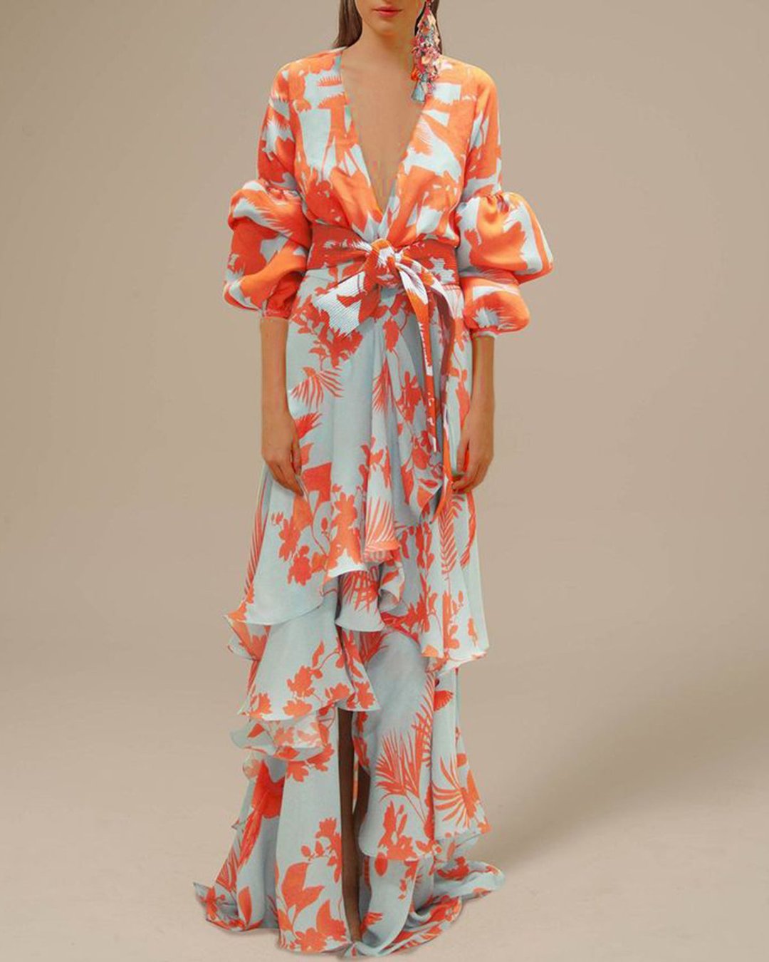 Nathalie - Unieke Chiffon Feestjurk