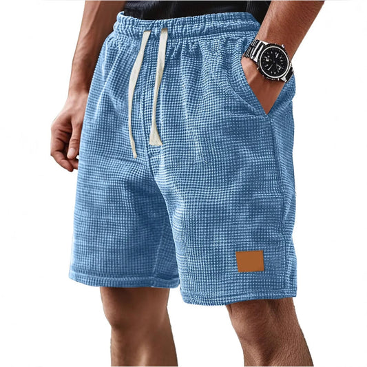 Heren short – Relaxte Pasvorm – Zachte ademende stof – Trekkoord
