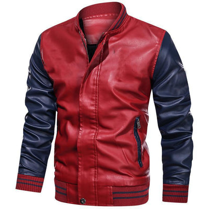 Heren Jas – Slim Fit – Glanzende Afwerking – Ritsluiting – Ribboorden – Opstaande Kraag