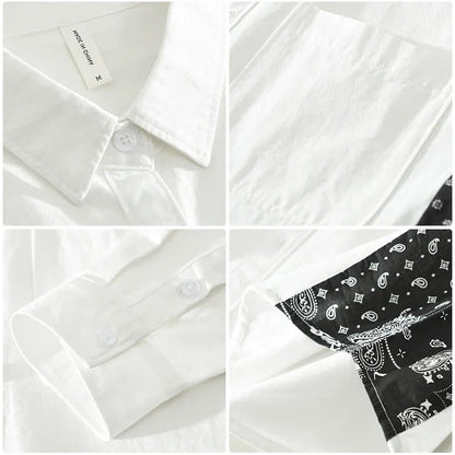 Roanric | Trendy Patchwork Overhemd