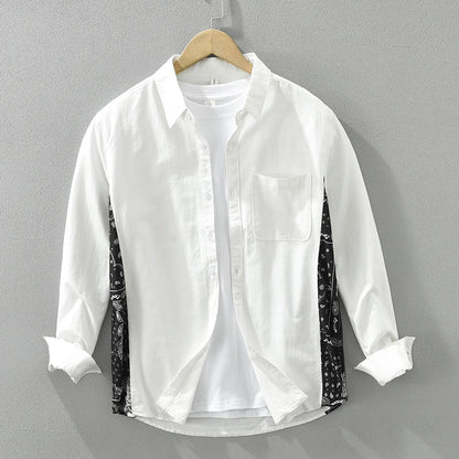 Roanric | Trendy Patchwork Overhemd