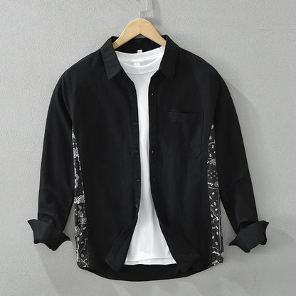 Roanric | Trendy Patchwork Overhemd