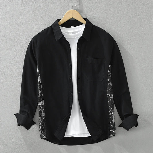 Roanric | Trendy Patchwork Overhemd
