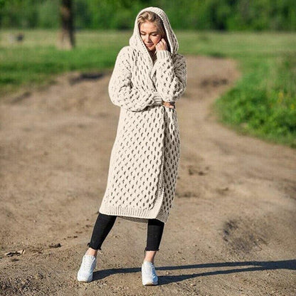 Mavis | Lange Gebreide Hoodie