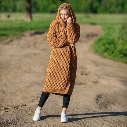 Mavis | Lange Gebreide Hoodie