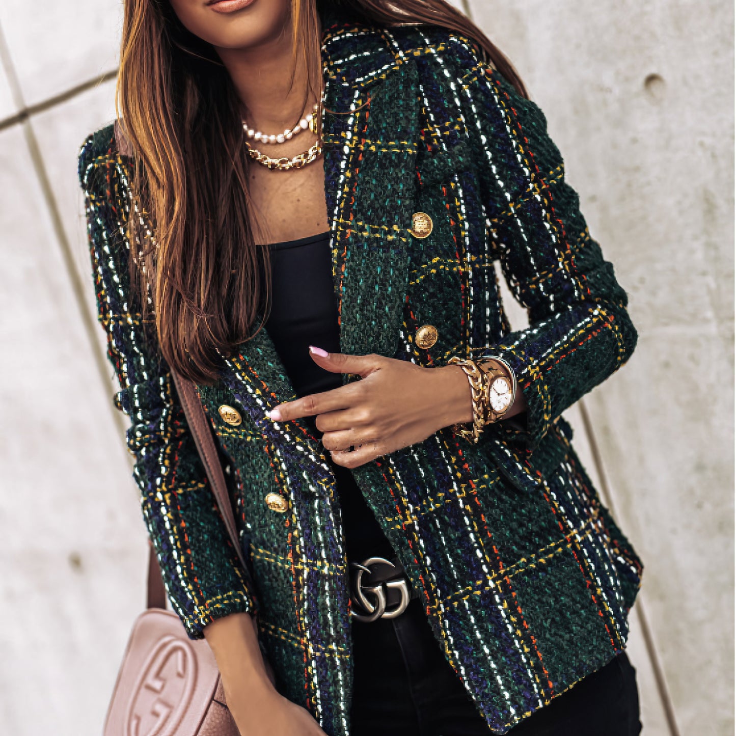 Otylia | Elegante Geruite Blazer