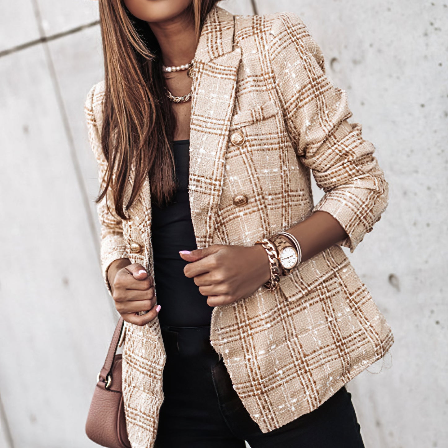 Otylia | Elegante Geruite Blazer