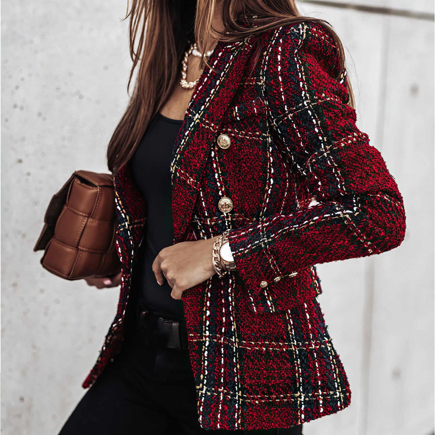 Otylia | Elegante Geruite Blazer