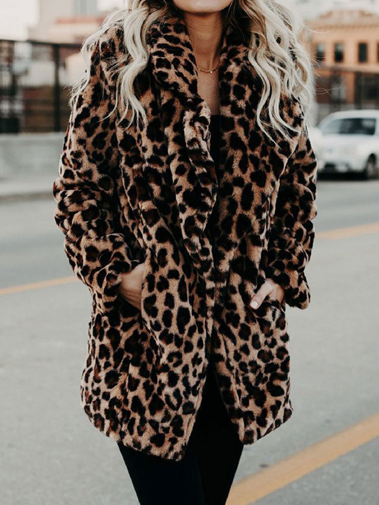 Dolica | Trendy Jas Met Luipaardprint