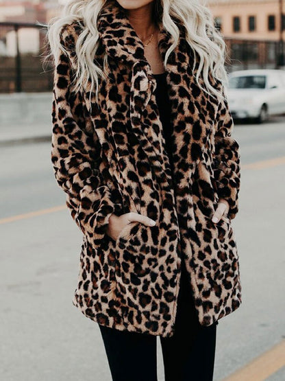 Dolica | Trendy Jas Met Luipaardprint