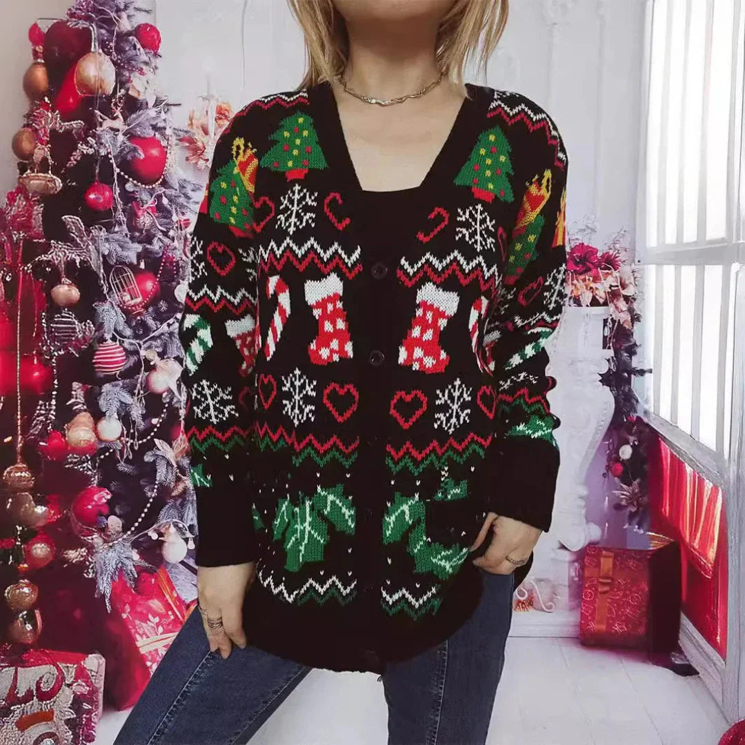 Rumi | Vrolijke Kerst Cardigan