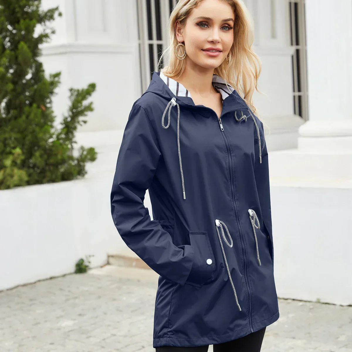 Ashlie | Casual Regenjas Met Capuchon
