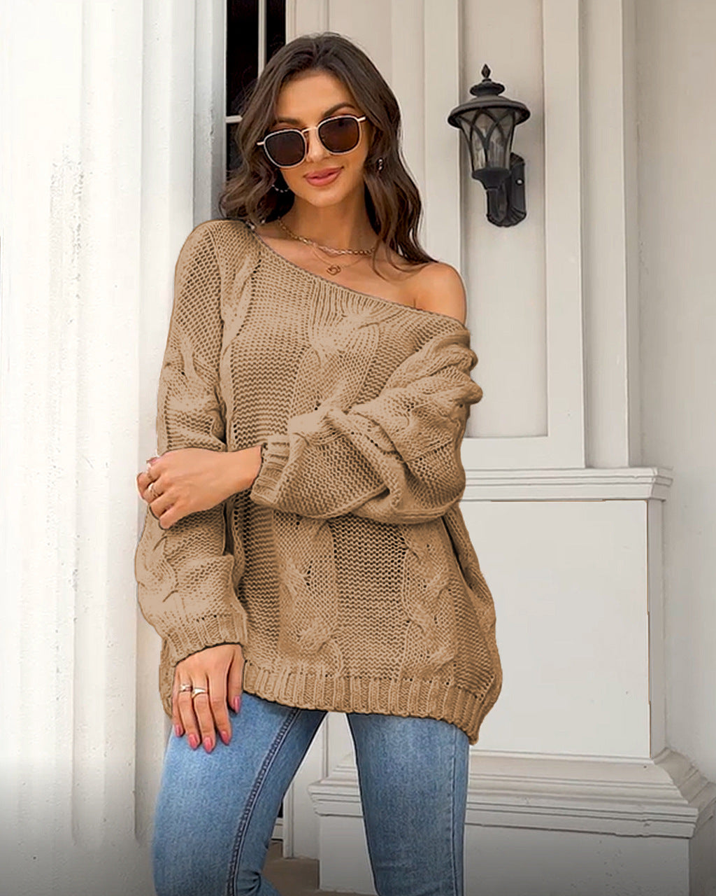 Mirilla | Gebreide Off-shoulder Trui