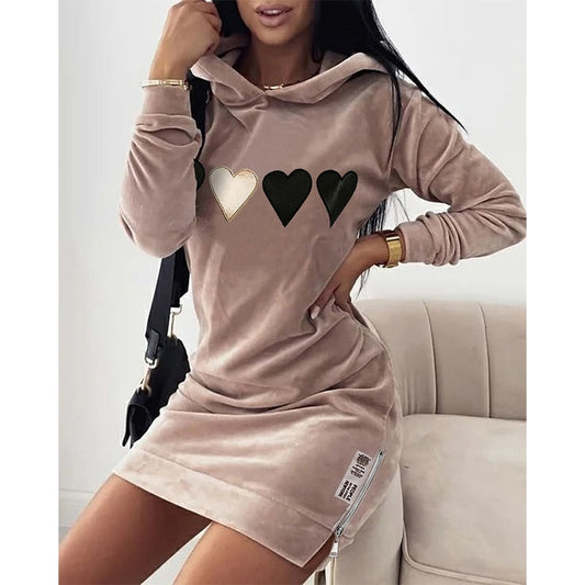 Isabella | Hartjes Hoodie Jurk