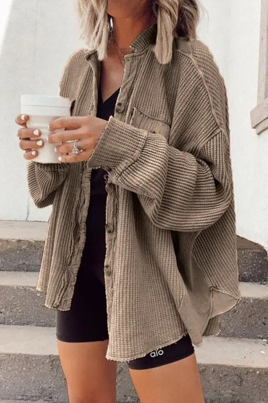 Alexie | Casual Oversized Geribde Jas