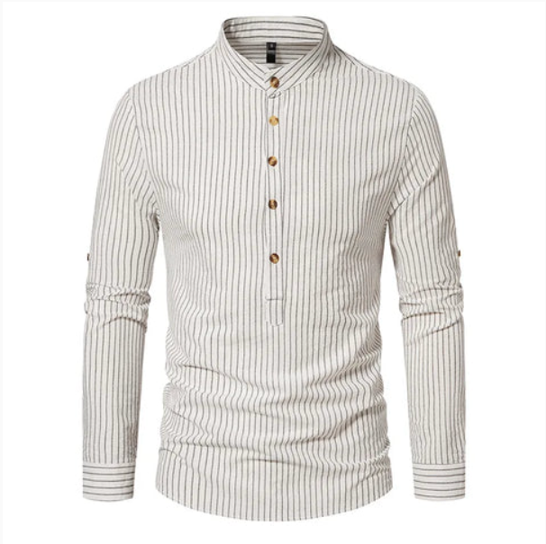 Elioz | Gestreept Henley Shirt