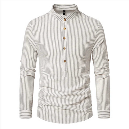 Elioz | Gestreept Henley Shirt