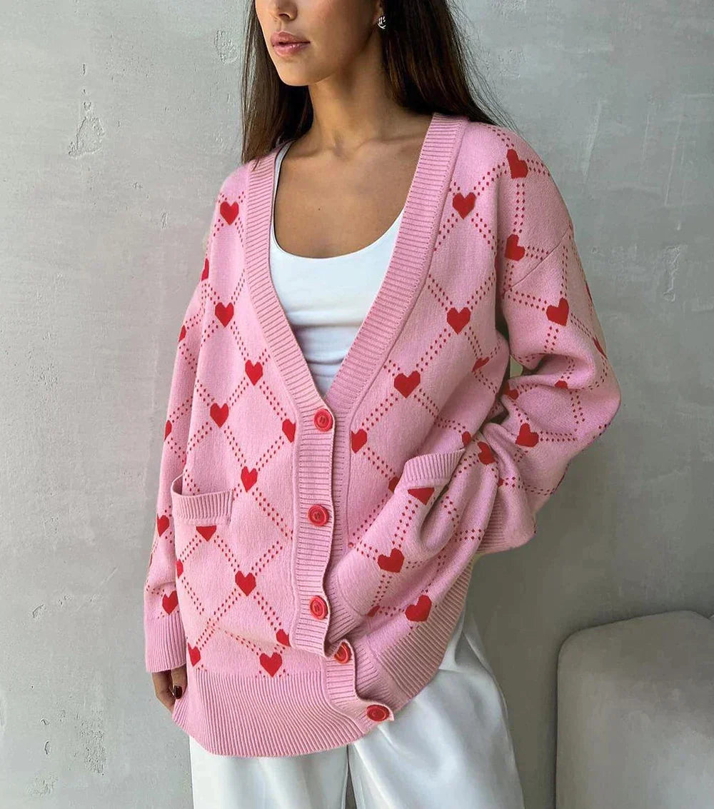 Kalin | Hartjes Patroon Vest