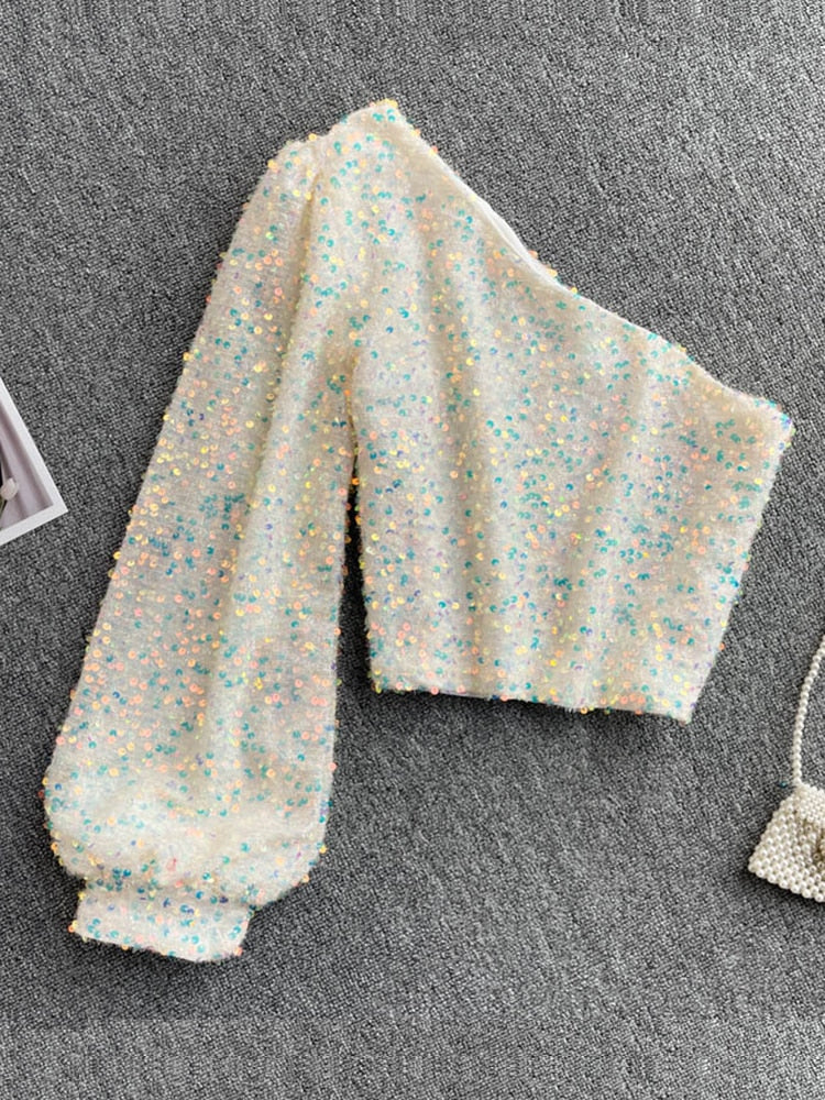 Mies | Glitterende Schoudertop