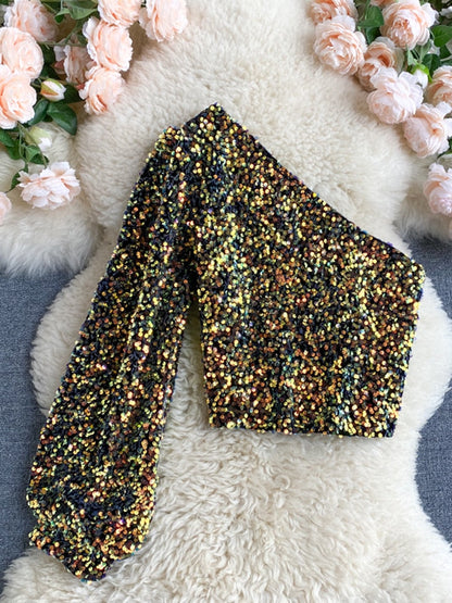 Mies | Glitterende Schoudertop