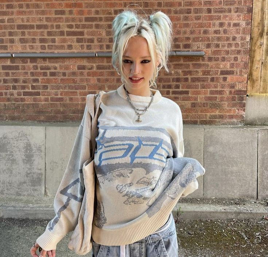 Martina | Oversized Bedrukte Trui