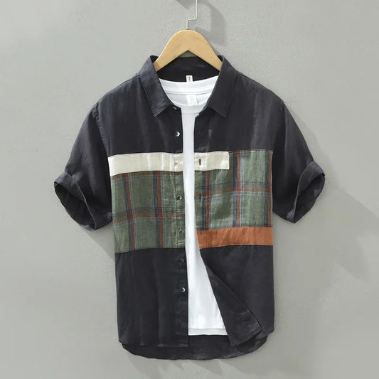 Malden | Casual Patchwork Overhemd