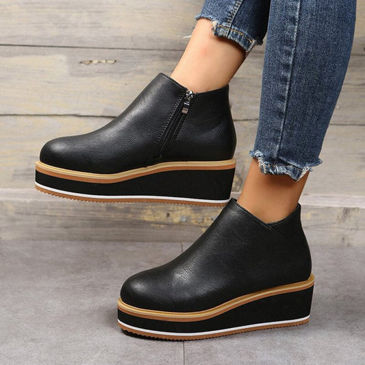 Merriane | Trendy Enkelhoge Plateau Schoenen
