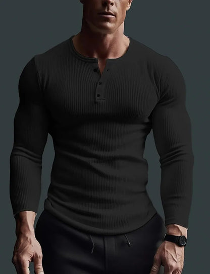 Eustace | Ribbed Henley Shirt