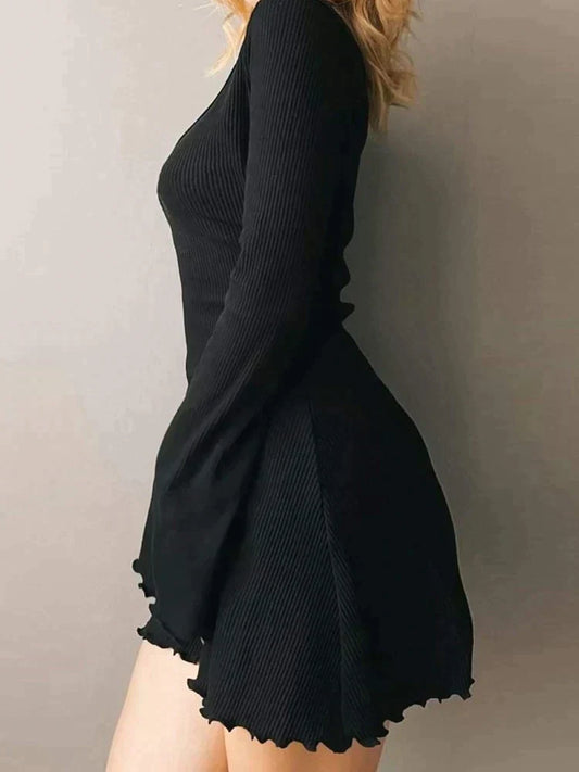 Kristin | Elegante Gebreide Mini Feestjurk