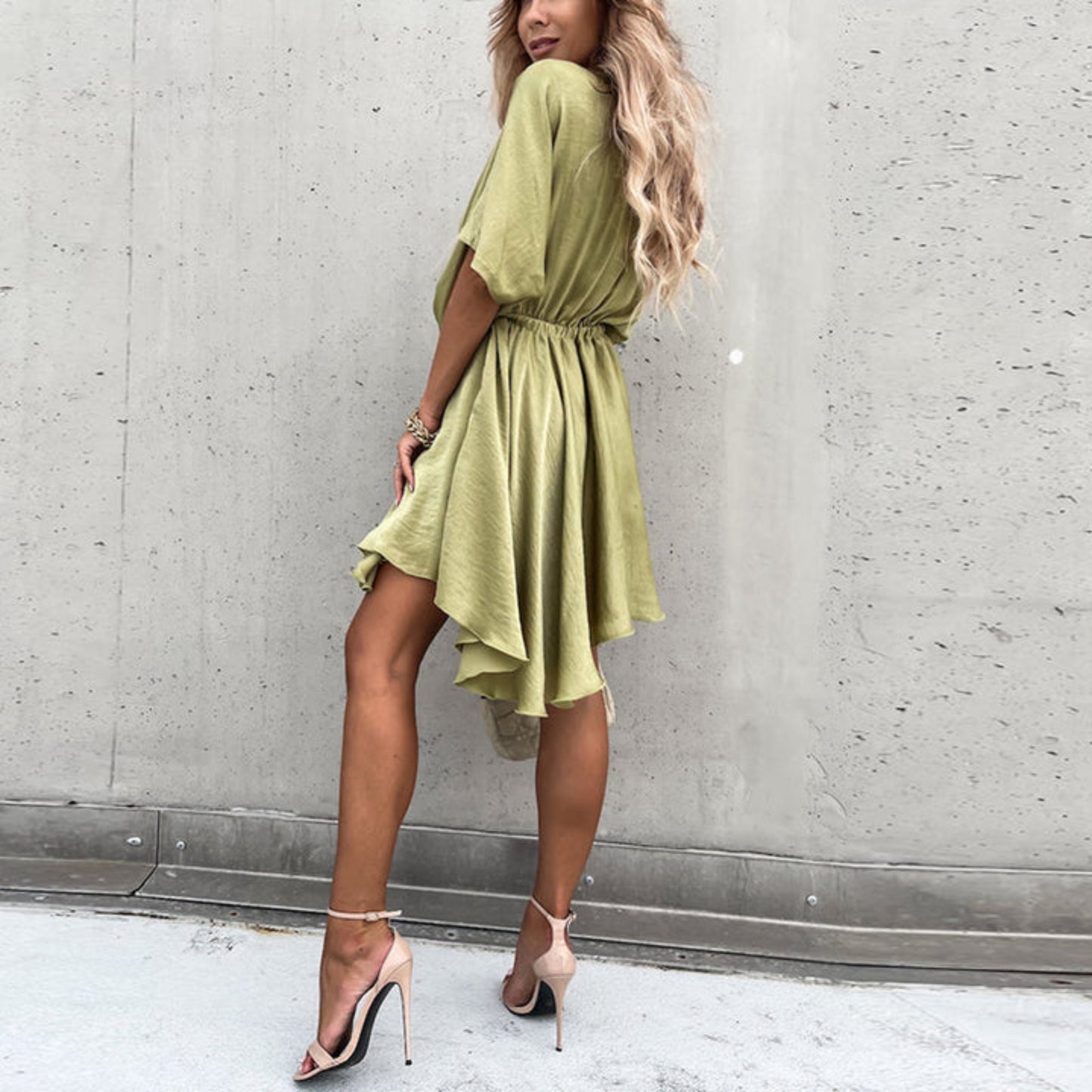 Dames Feestelijke Boho Mini Jurk | V-Hals