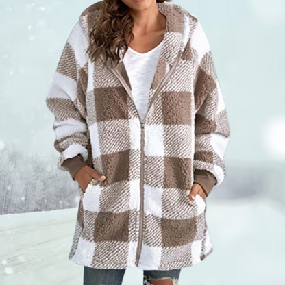 Ardys | Warme Hooded Geruite Jas