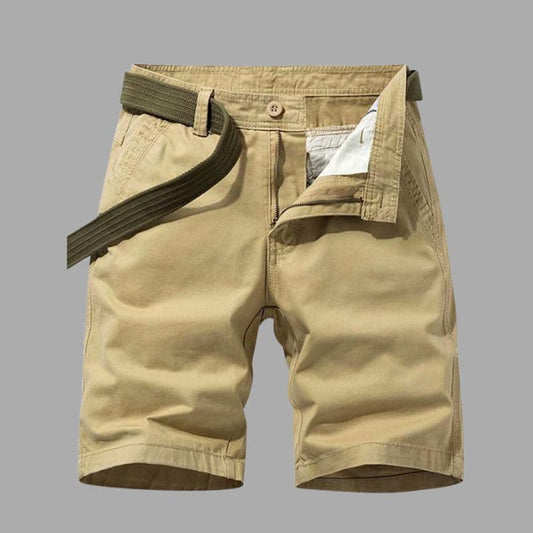 Heren Cargo Korts –Relaxte Pasvorm – Ademend Materiaal – Meerdere Zakken – Met Riem