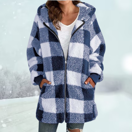 Ardys | Warme Hooded Geruite Jas