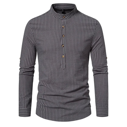 Elioz | Gestreept Henley Shirt