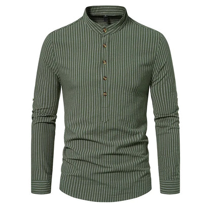 Elioz | Gestreept Henley Shirt