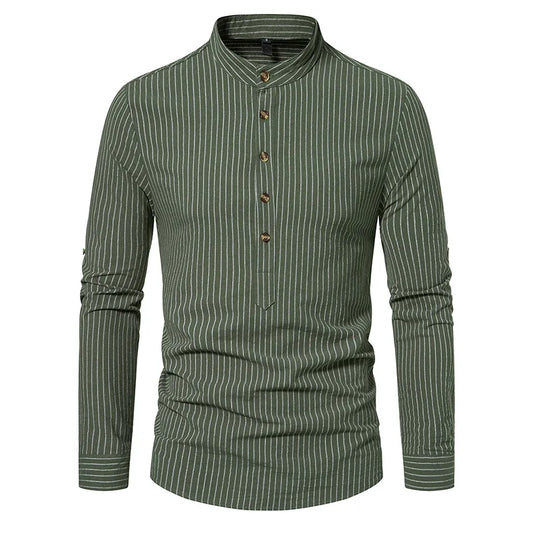 Elioz | Gestreept Henley Shirt