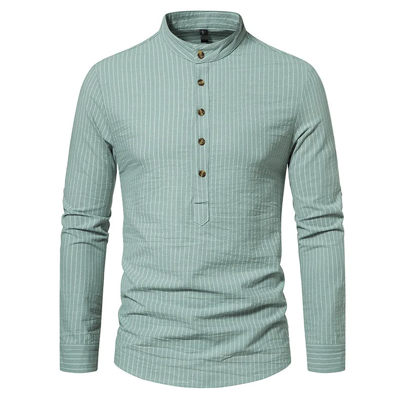 Elioz | Gestreept Henley Shirt