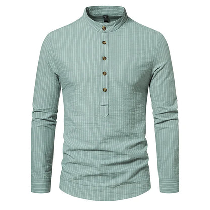 Elioz | Gestreept Henley Shirt