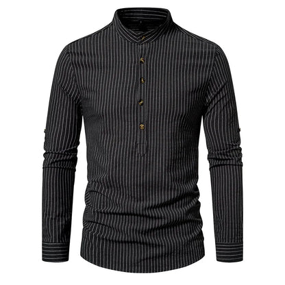 Elioz | Gestreept Henley Shirt