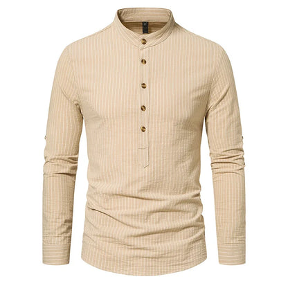 Elioz | Gestreept Henley Shirt